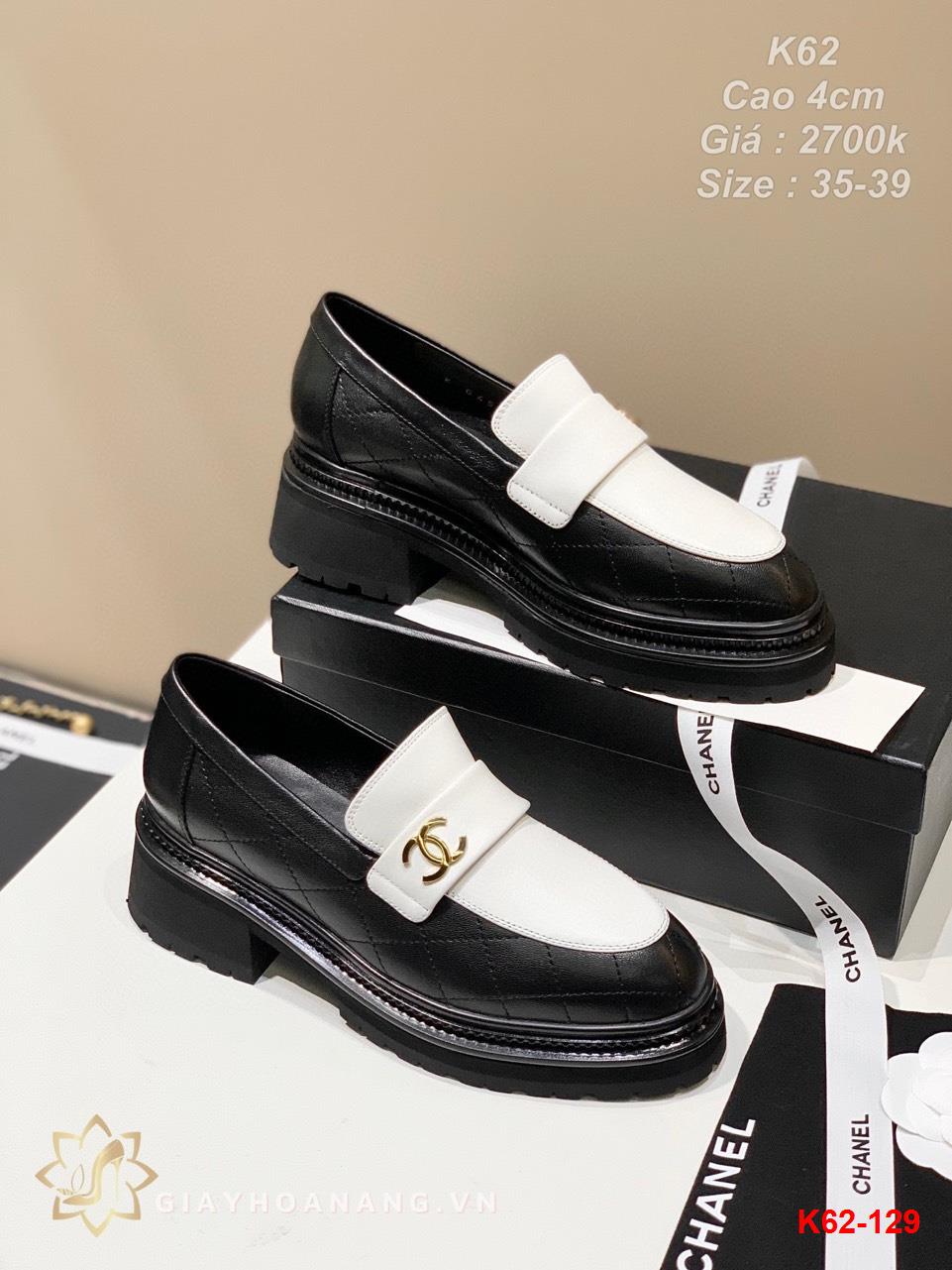 K62-129 Chanel giày cao 4cm siêu cấp