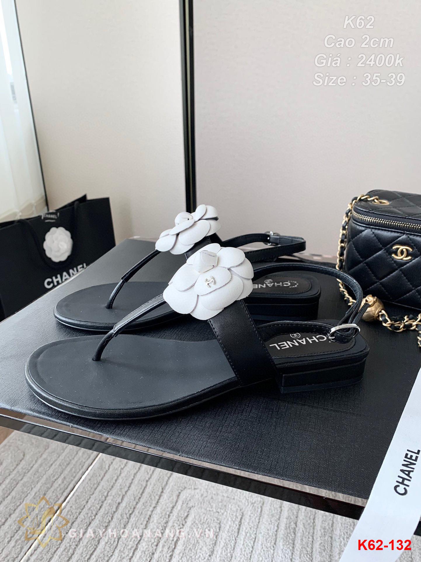 K62-132 Chanel sandal cao gót 2cm siêu cấp