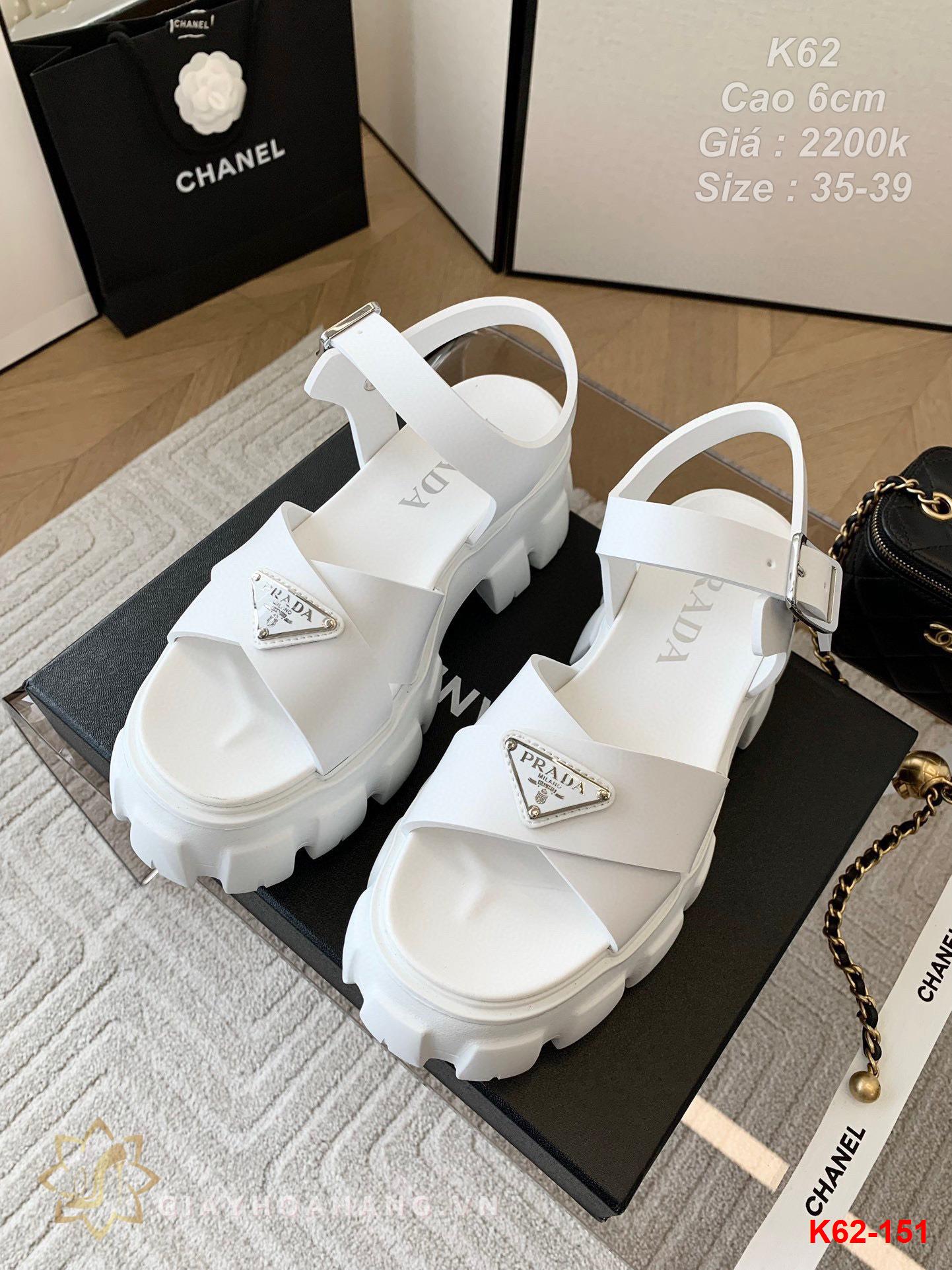 K62-151 Prada sandal cao gót 6cm siêu cấp