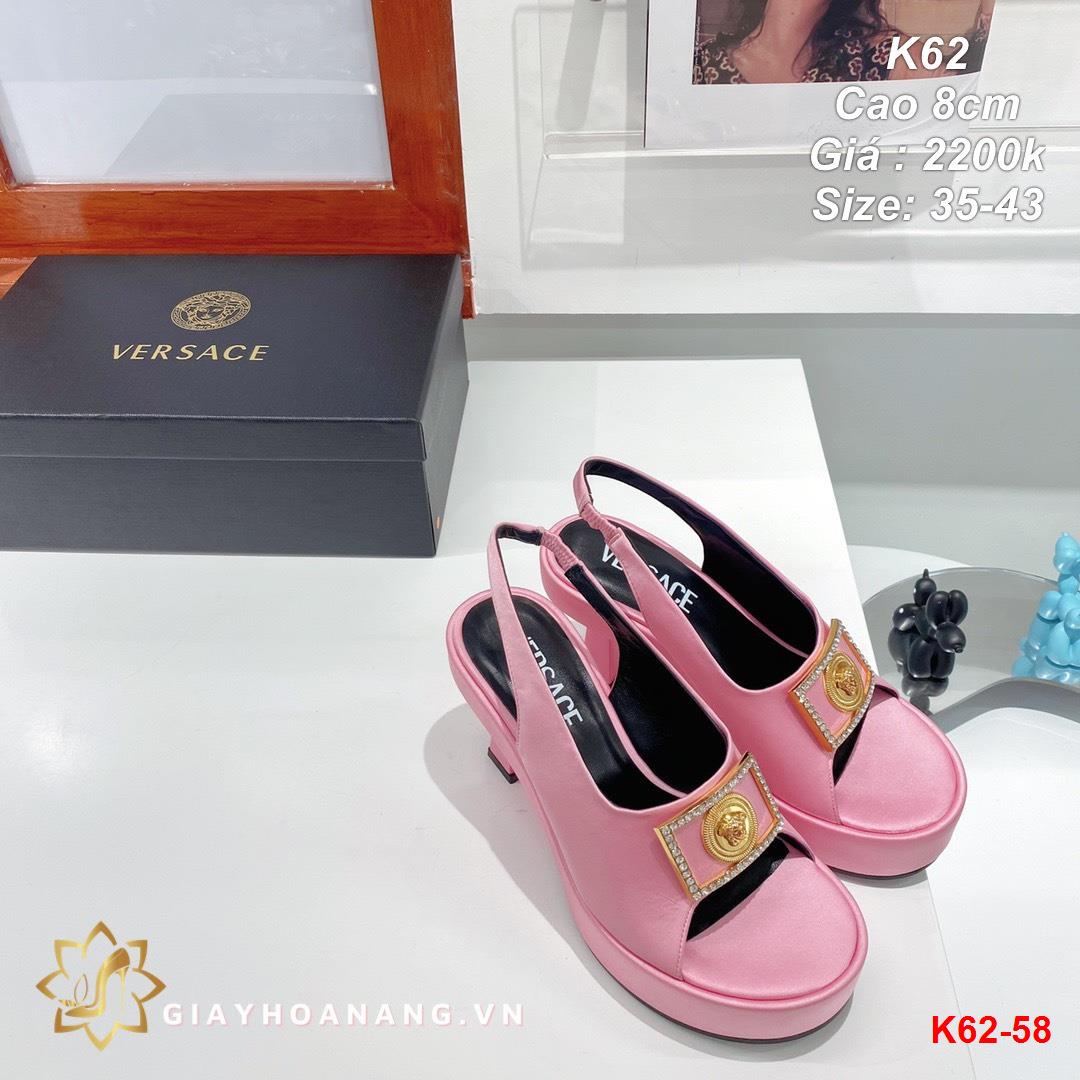 K62-58 Versace sandal cao 8cm siêu cấp