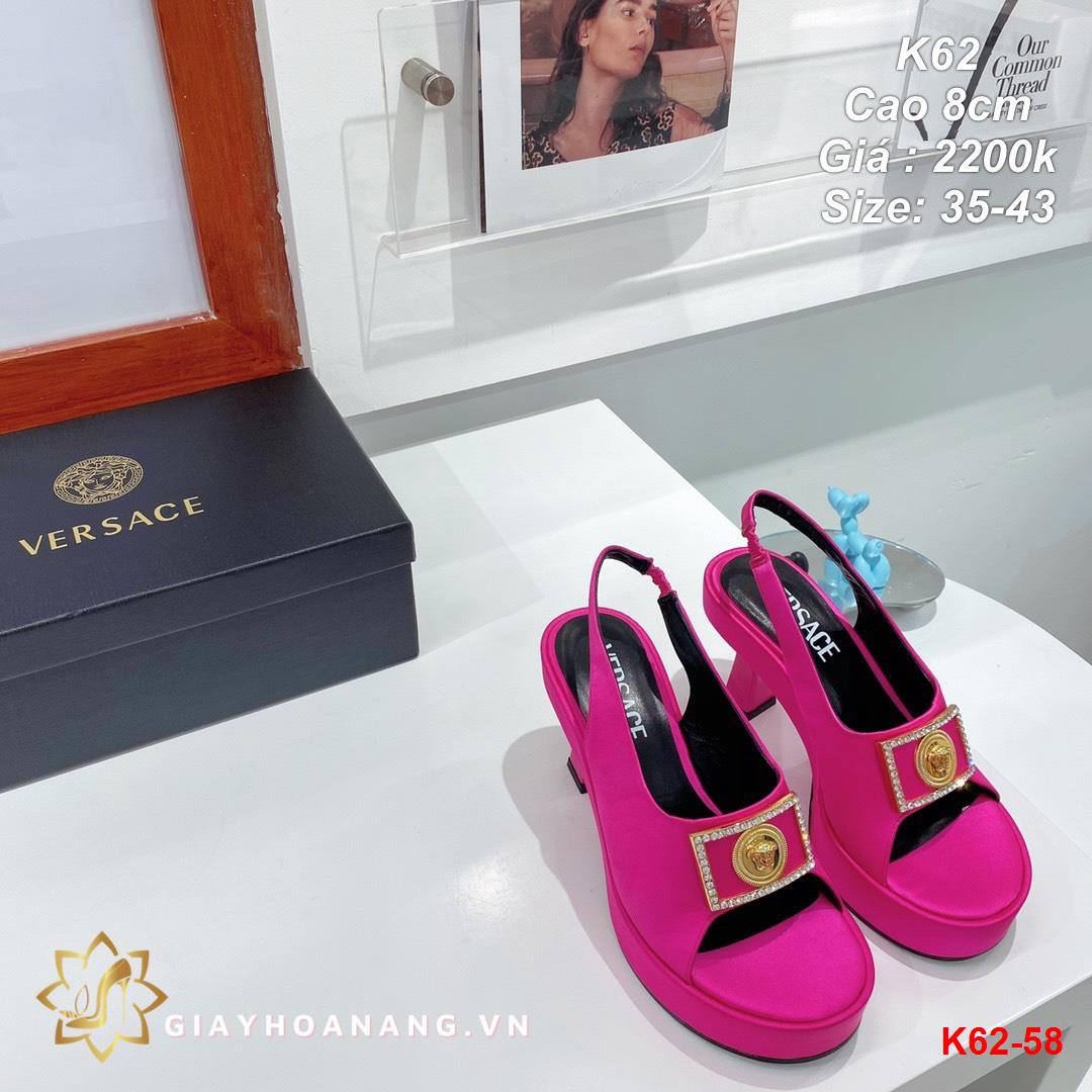 K62-58 Versace sandal cao 8cm siêu cấp