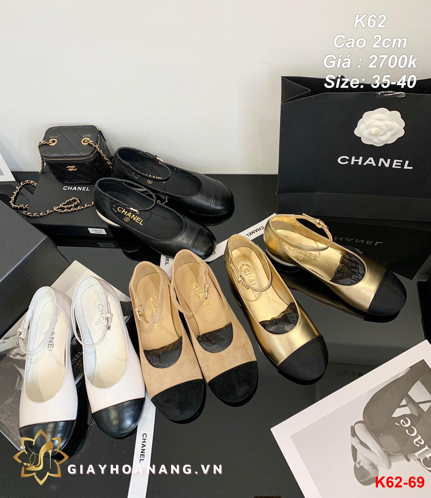 K62-69 Chanel sandal cao 2cm siêu cấp