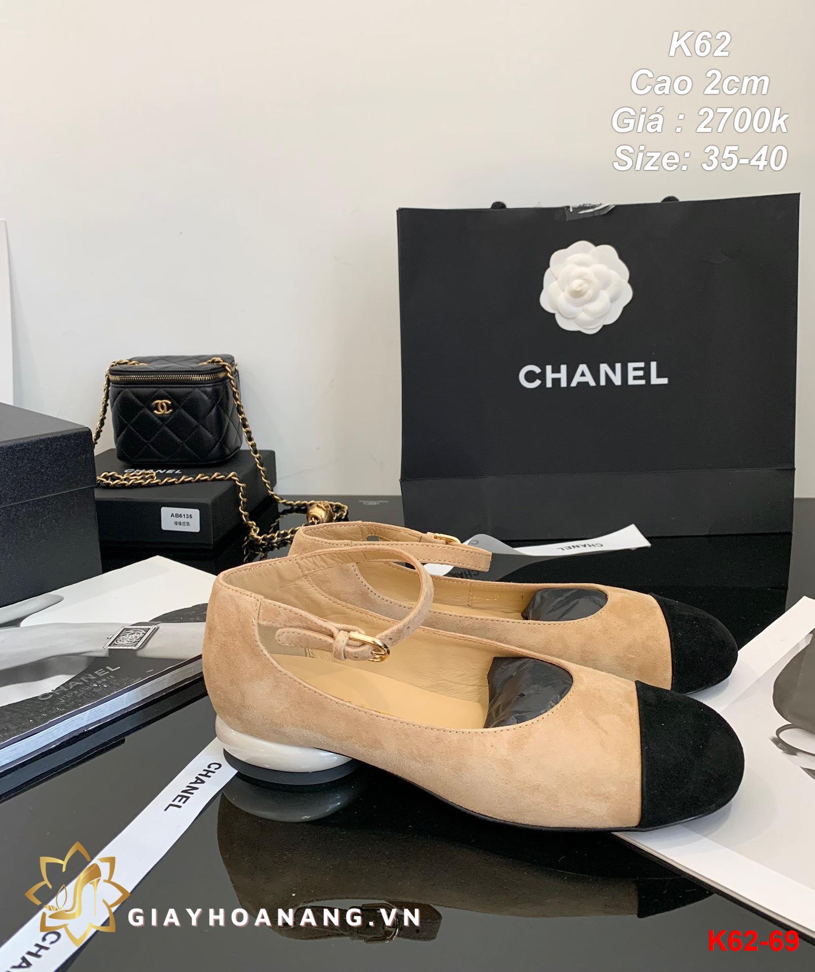 K62-69 Chanel sandal cao 2cm siêu cấp