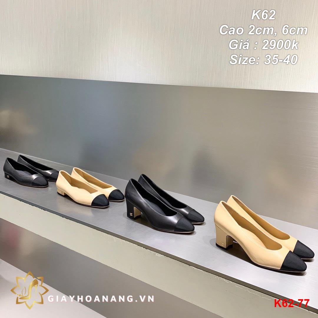 K62-77 Chanel giày cao 2cm, 6cm siêu cấp