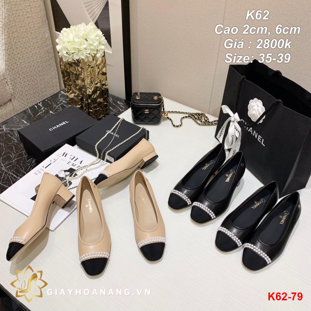 K62-79 Chanel sandal cao 2cm, 6cm siêu cấp