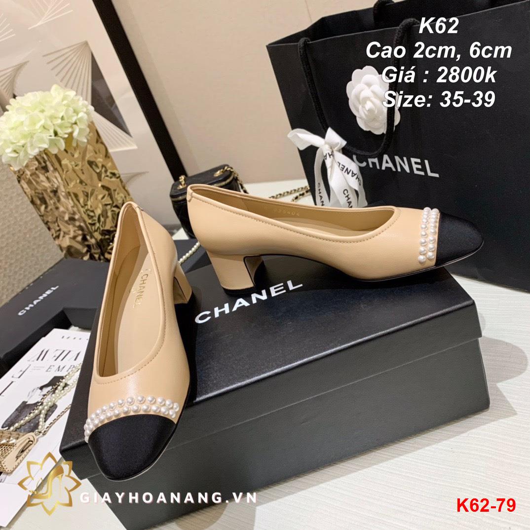 K62-79 Chanel sandal cao 2cm, 6cm siêu cấp