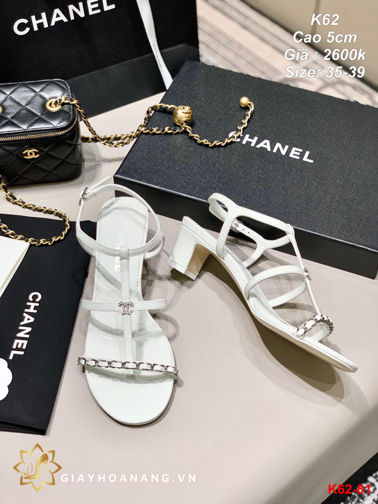 K62-81 Chanel sandal cao 5cm siêu cấp