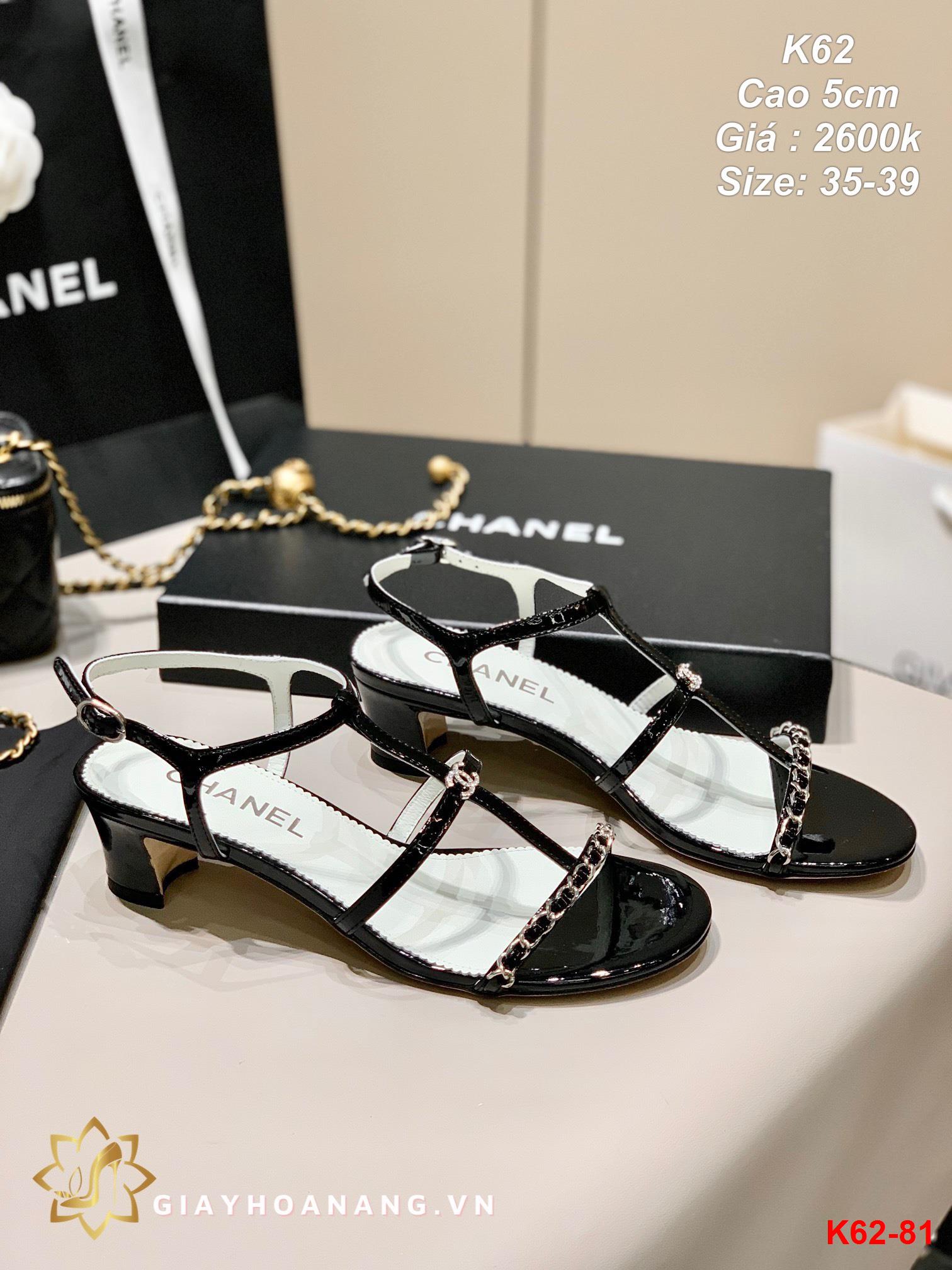 K62-81 Chanel sandal cao 5cm siêu cấp