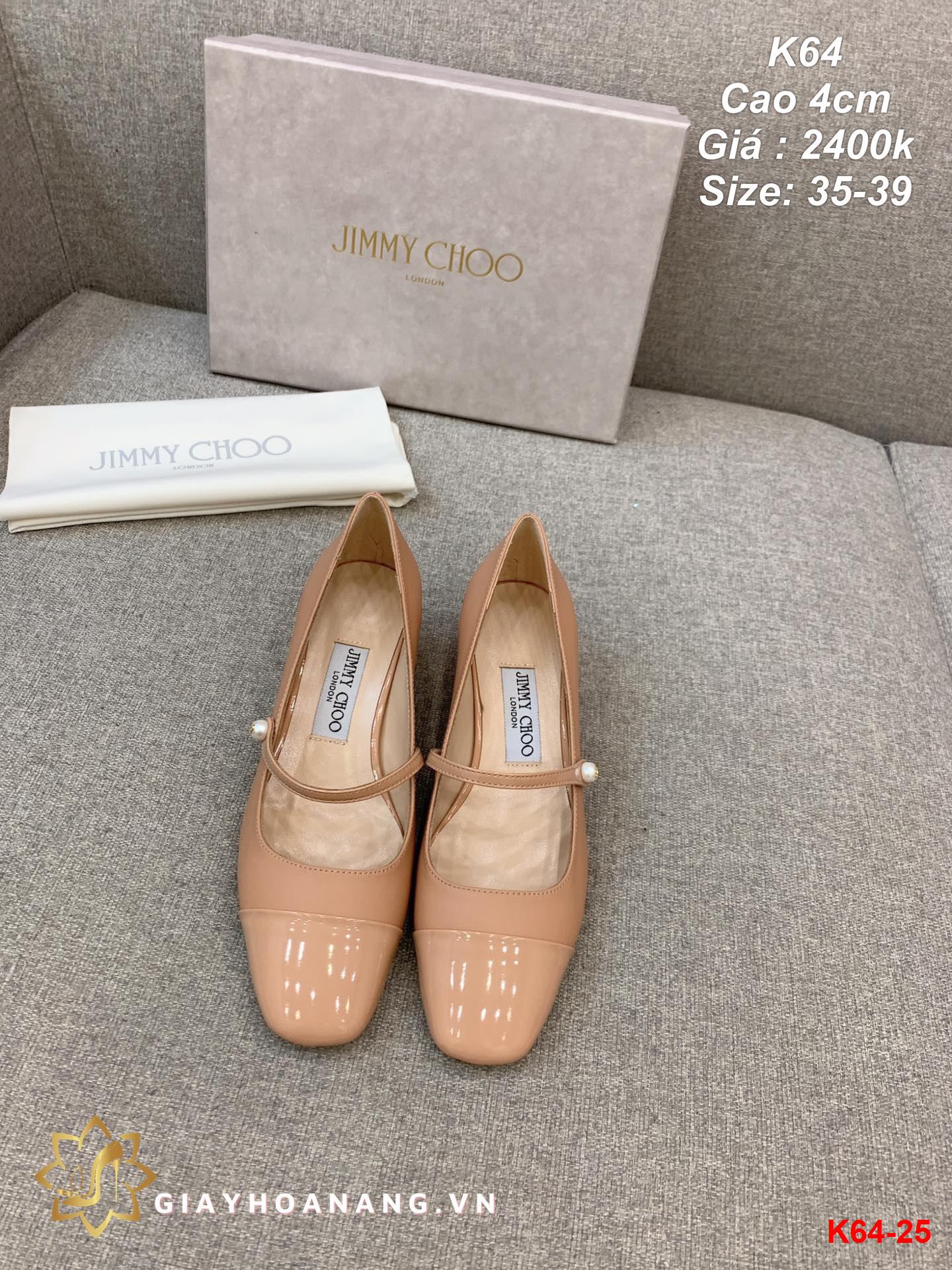 K64-25 Jimy Choo giày cao 4cm siêu cấp