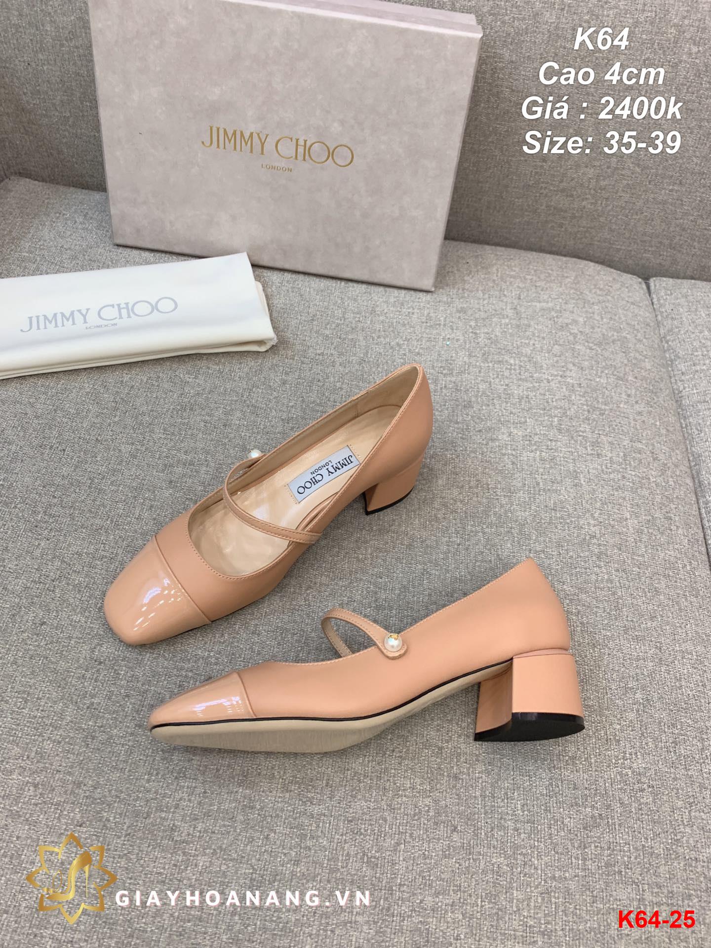 K64-25 Jimy Choo giày cao 4cm siêu cấp