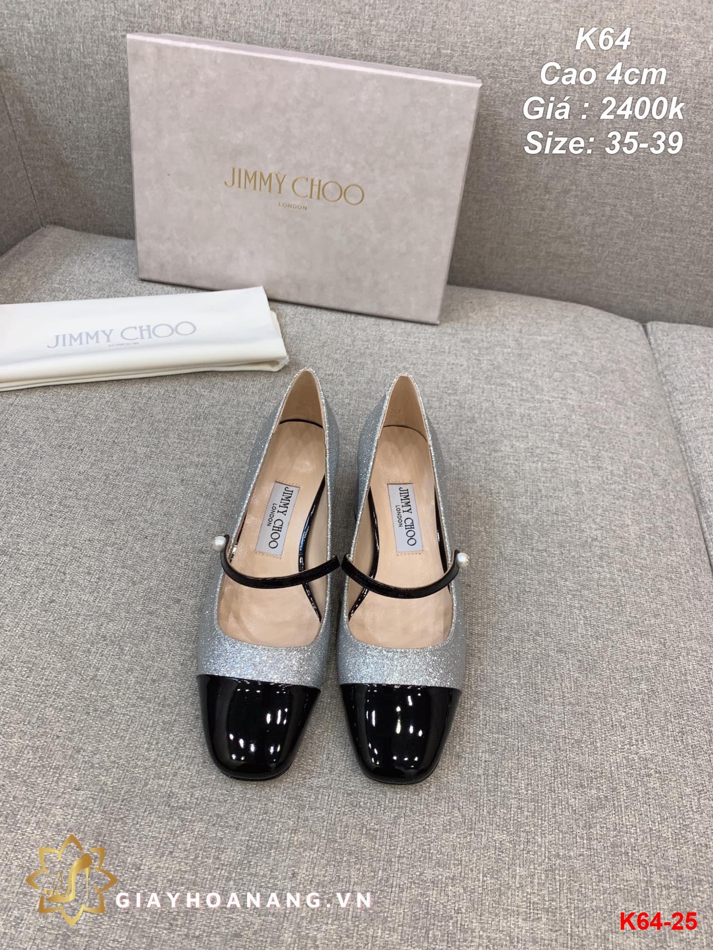 K64-25 Jimy Choo giày cao 4cm siêu cấp