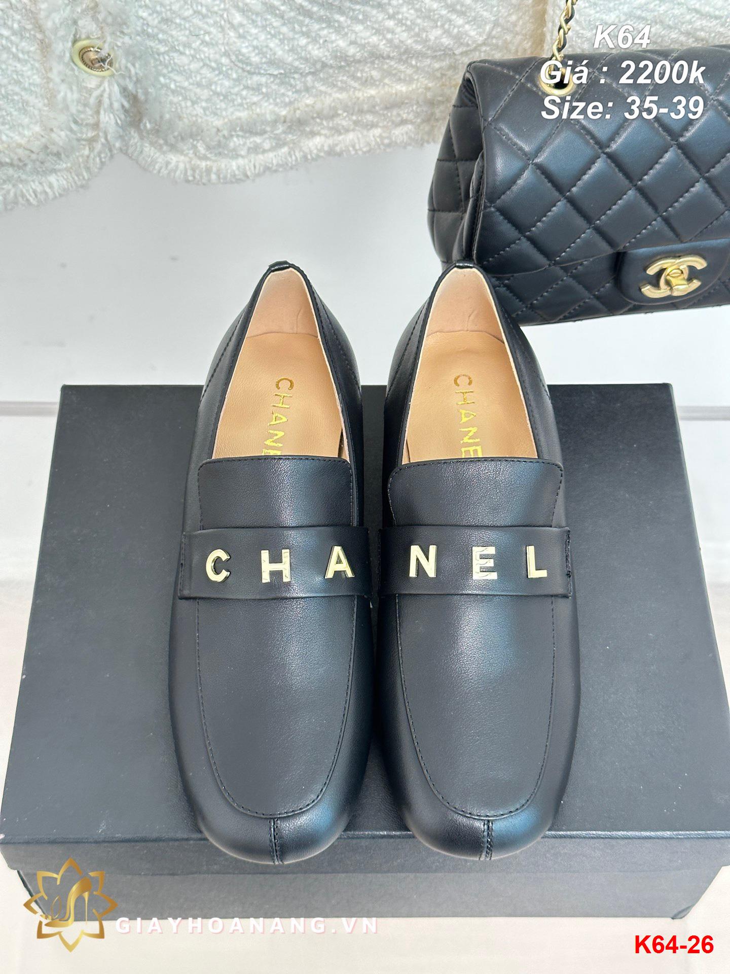K64-26 Chanel giày lười siêu cấp