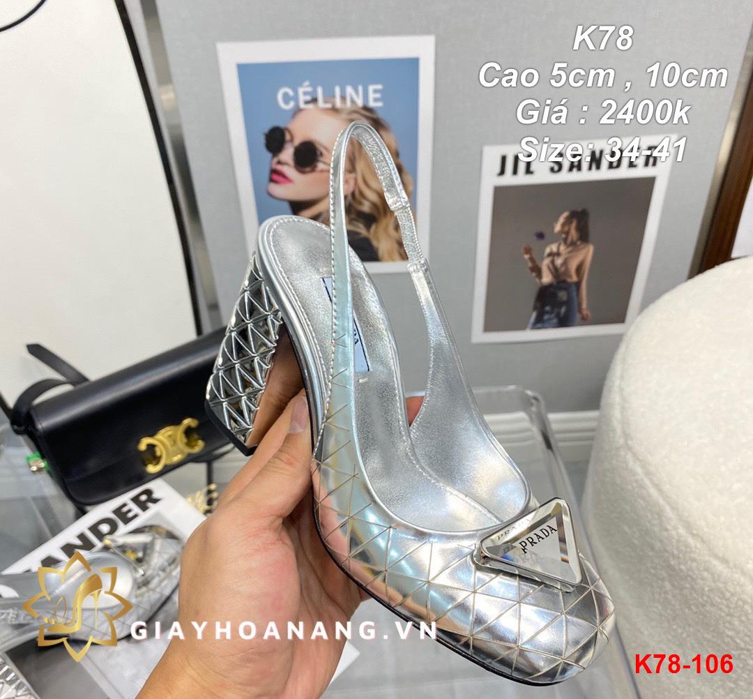 K78-106 Prada sandal cao 5cm , 10cm siêu cấp
