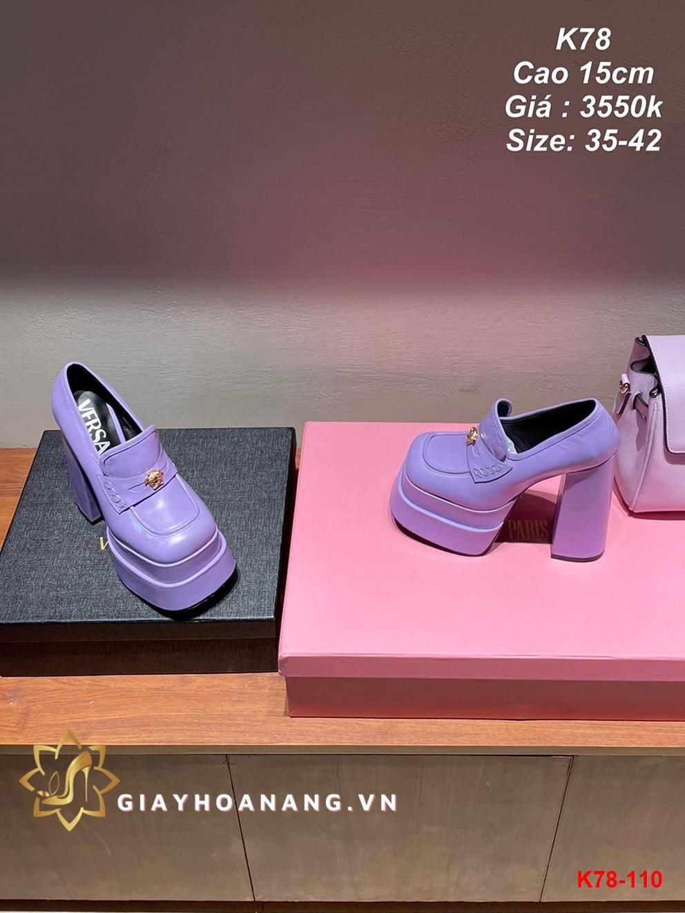 K78-110 Versace giày cao 15cm siêu cấp
