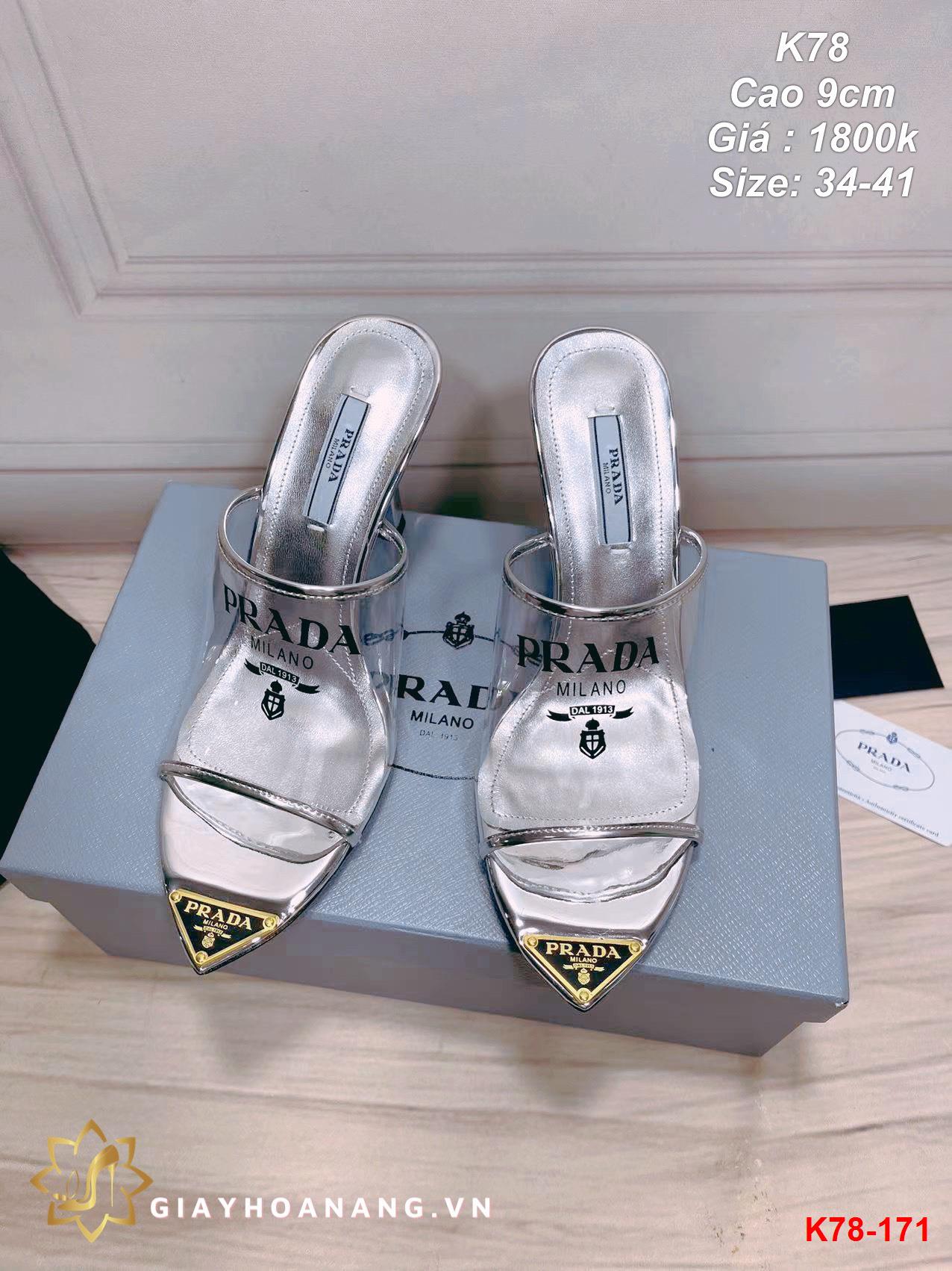 K78-171 Prada dép cao 9cm siêu cấp