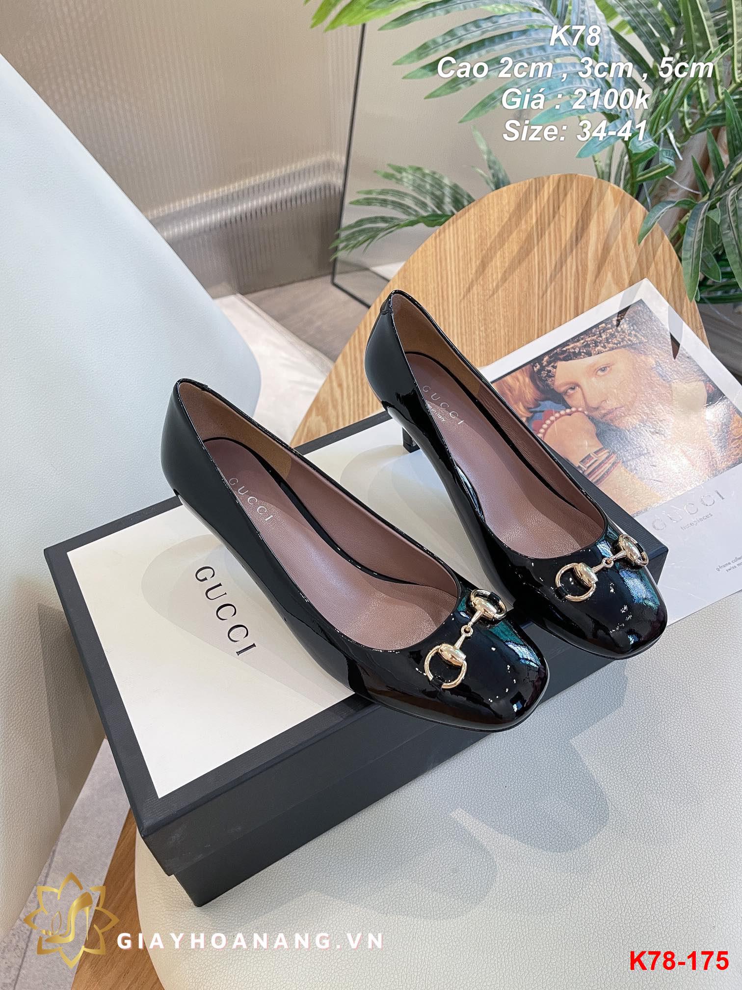 K78-175 Gucci giày cao 2cm , 3cm , 5cm siêu cấp