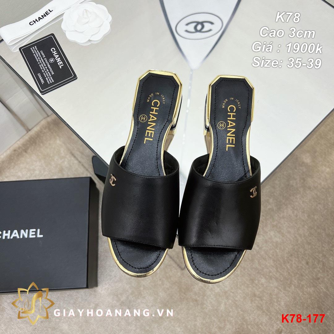 K78-177 Chanel dép cao 3cm siêu cấp