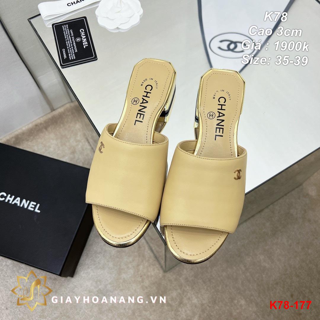 K78-177 Chanel dép cao 3cm siêu cấp