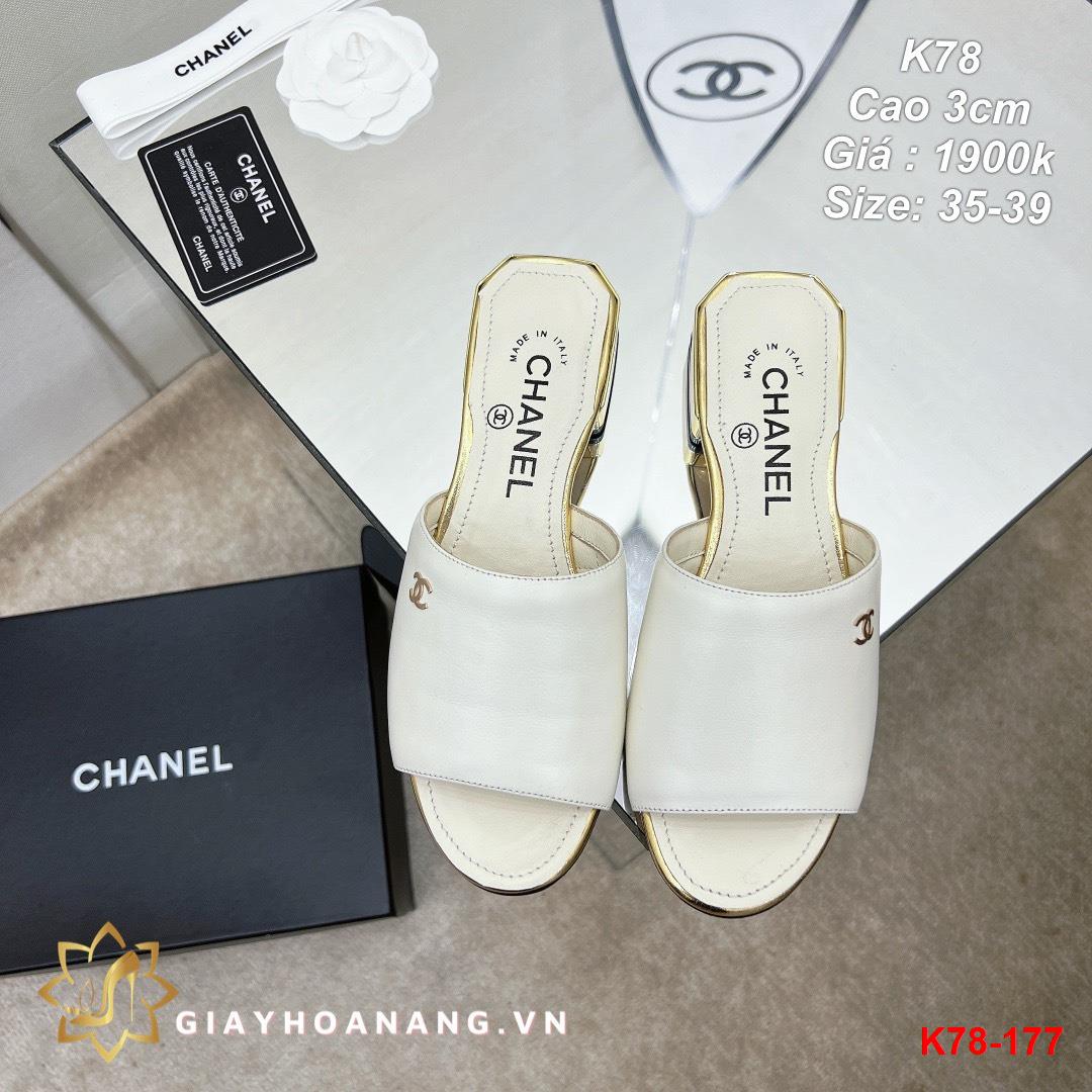 K78-177 Chanel dép cao 3cm siêu cấp