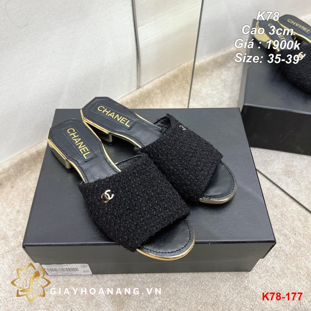 K78-177 Chanel dép cao 3cm siêu cấp