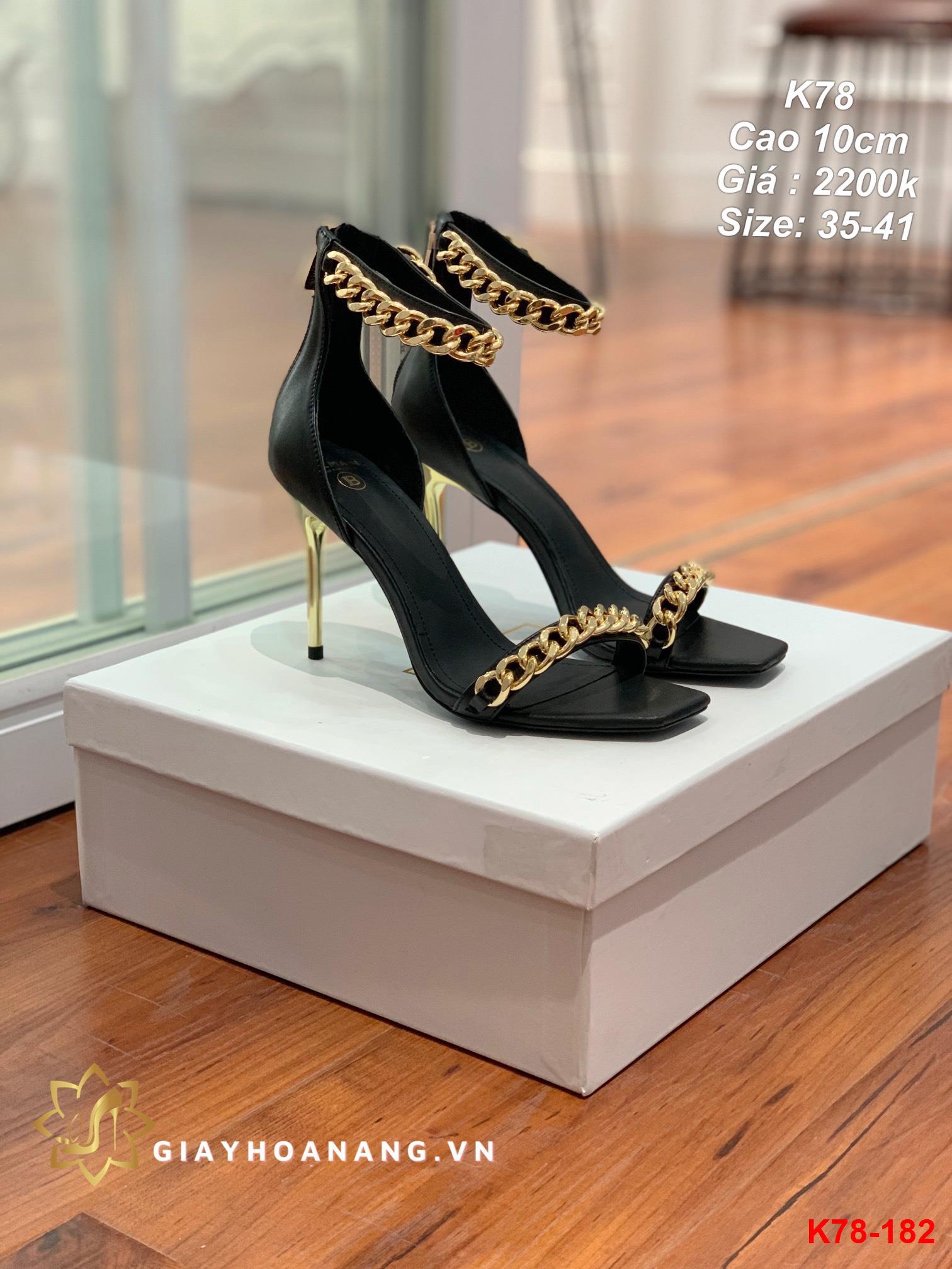 K78-182 Balmain sandal cao 10cm siêu cấp