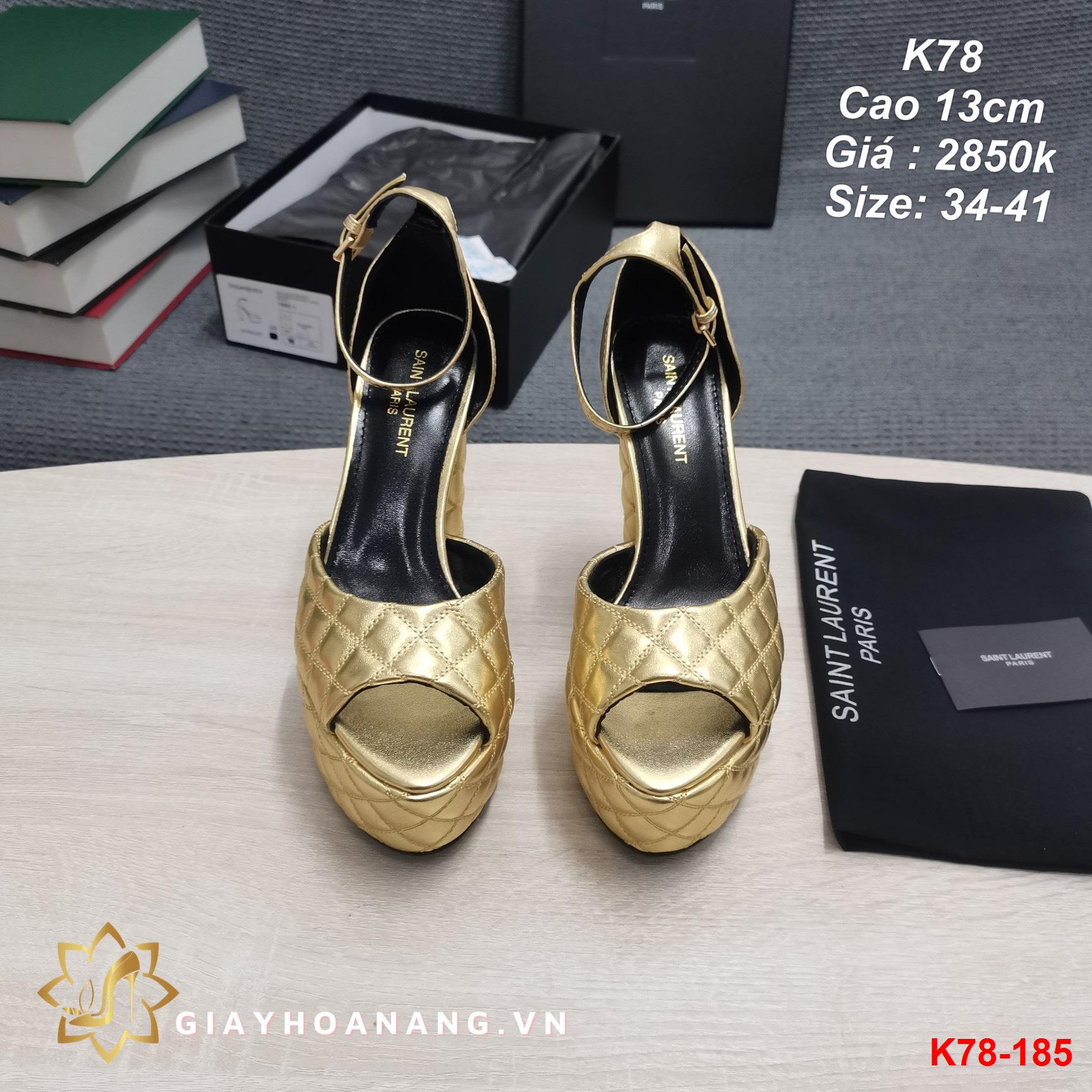 K78-185 Saint Laurent sandal cao 13cm siêu cấp