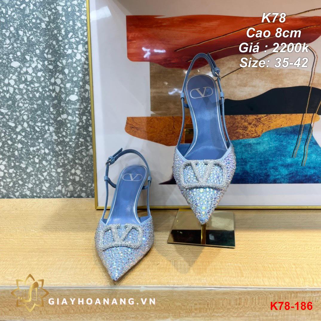 K78-186 Valentino sandal cao 8cm siêu cấp