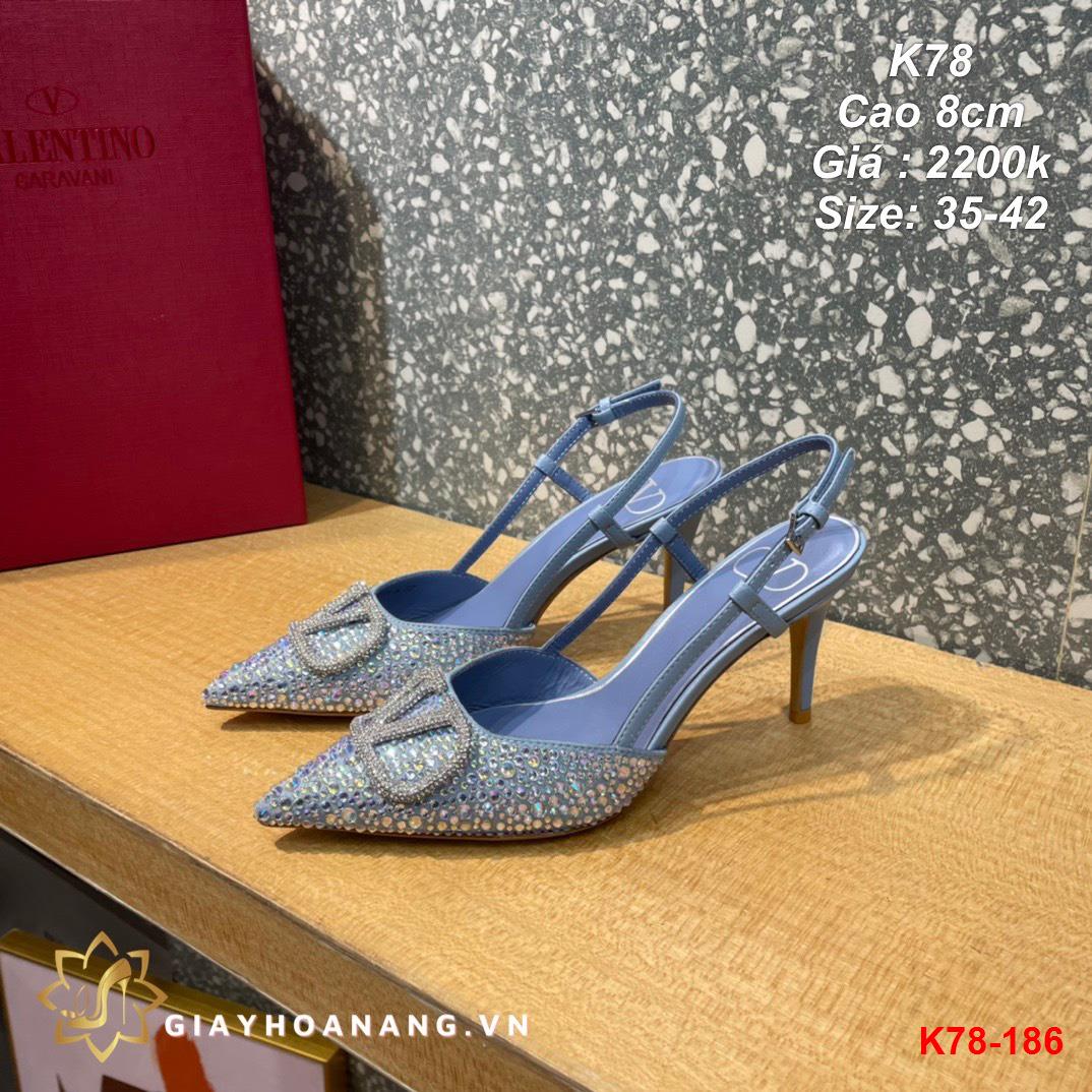 K78-186 Valentino sandal cao 8cm siêu cấp