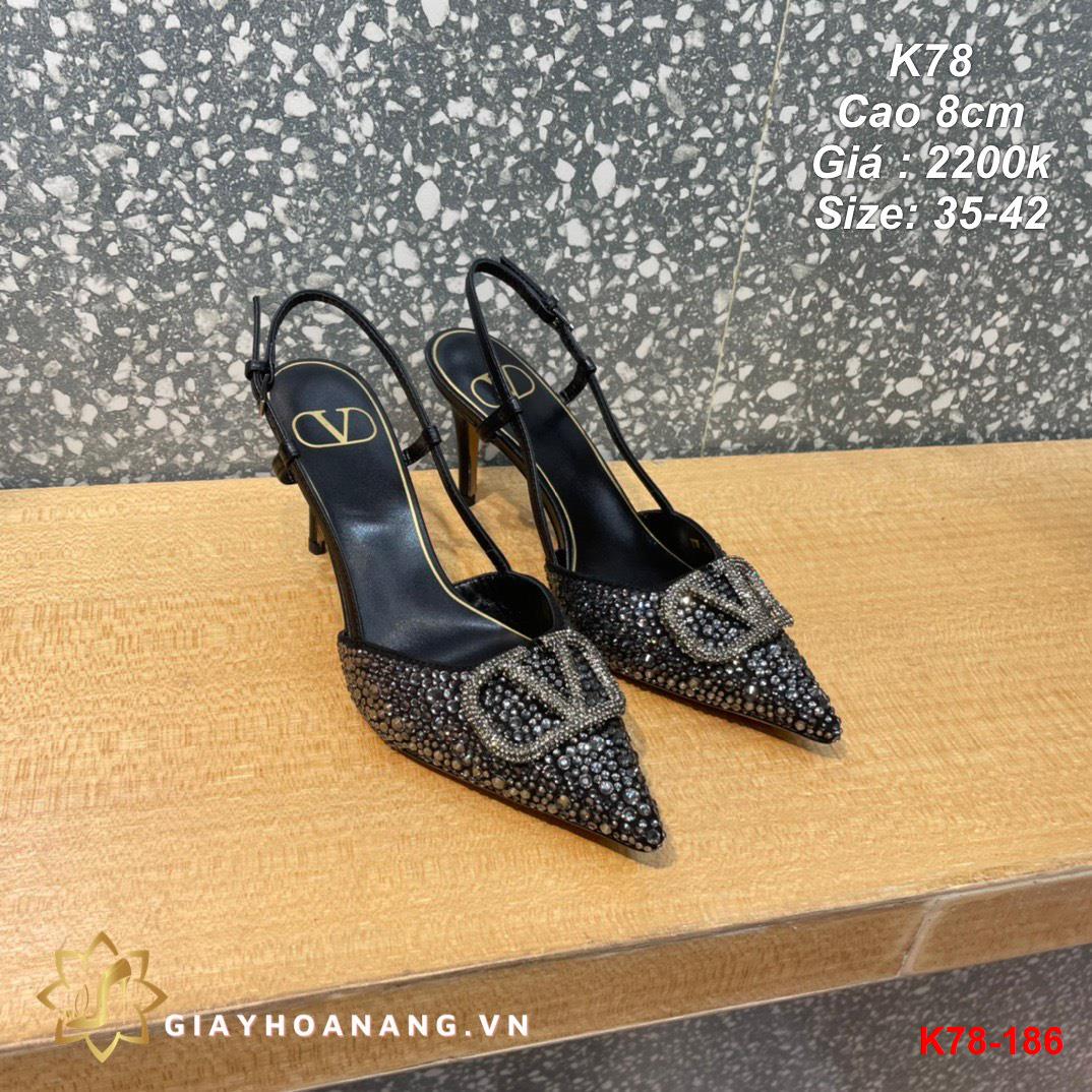 K78-186 Valentino sandal cao 8cm siêu cấp