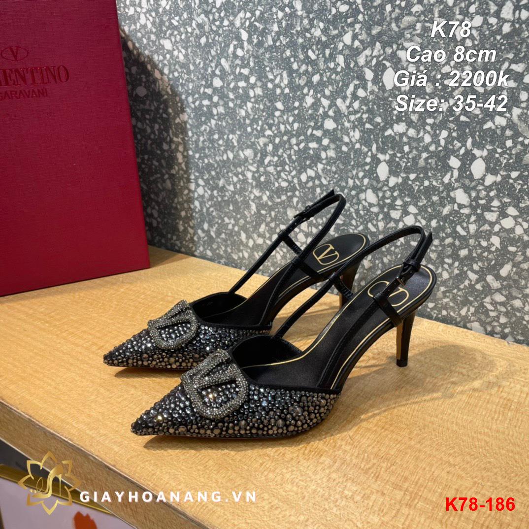 K78-186 Valentino sandal cao 8cm siêu cấp