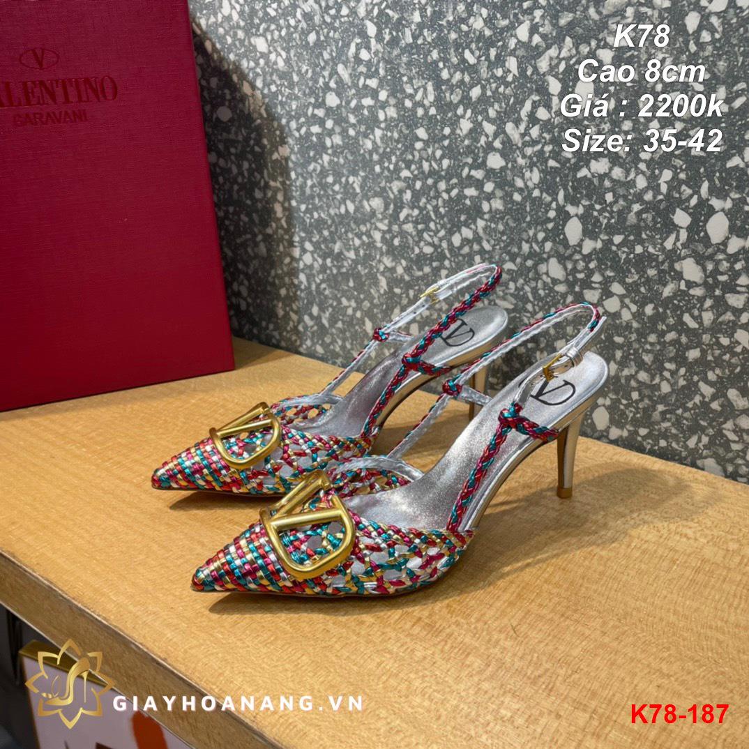 K78-187 Valentino sandal cao 8cm siêu cấp