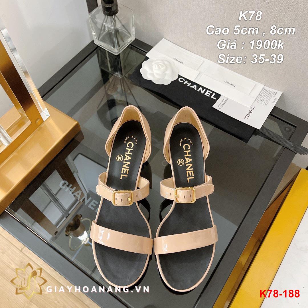 K78-188 Chanel sandal cao 5cm , 8cm siêu cấp