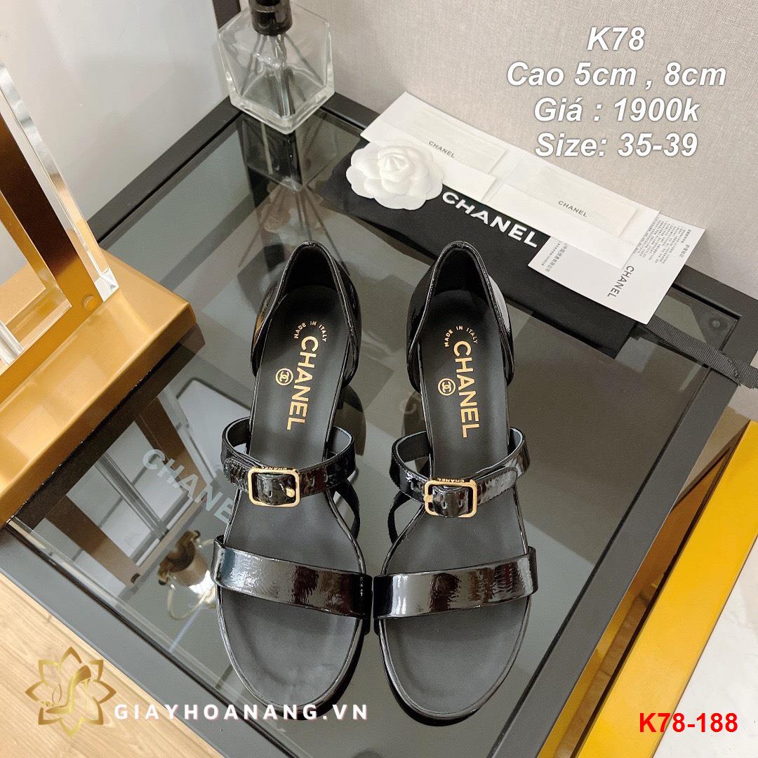 K78-188 Chanel sandal cao 5cm , 8cm siêu cấp