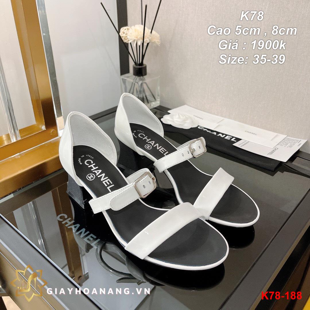 K78-188 Chanel sandal cao 5cm , 8cm siêu cấp