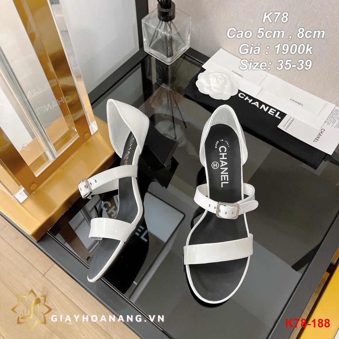 K78-188 Chanel sandal cao 5cm , 8cm siêu cấp