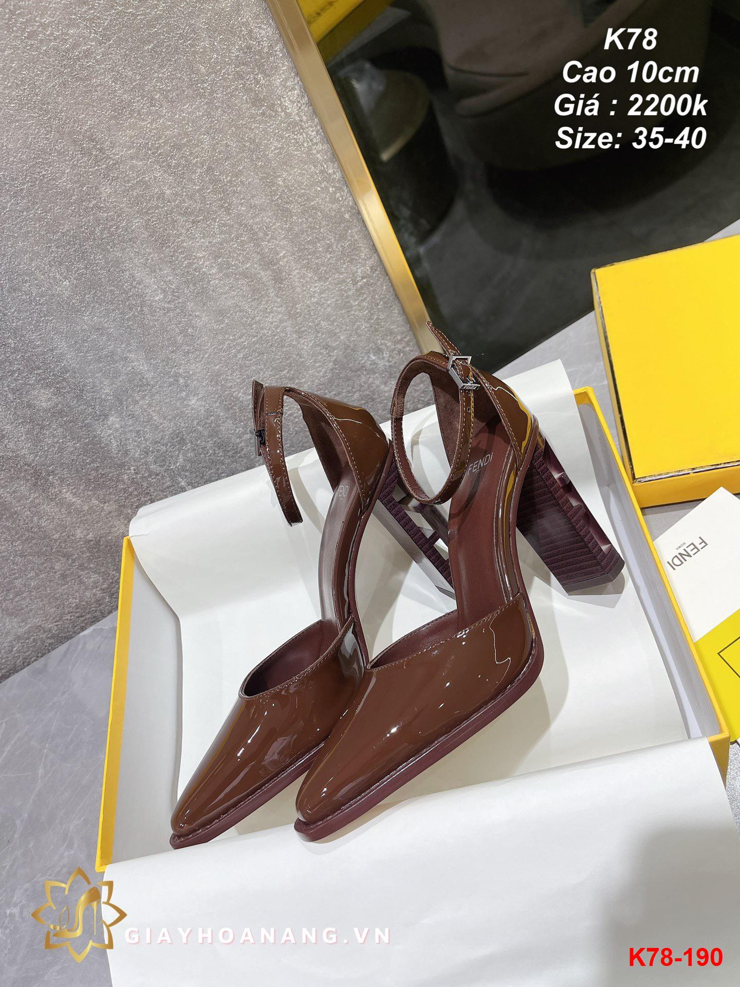 K78-190 Fendi sandal cao 10cm siêu cấp