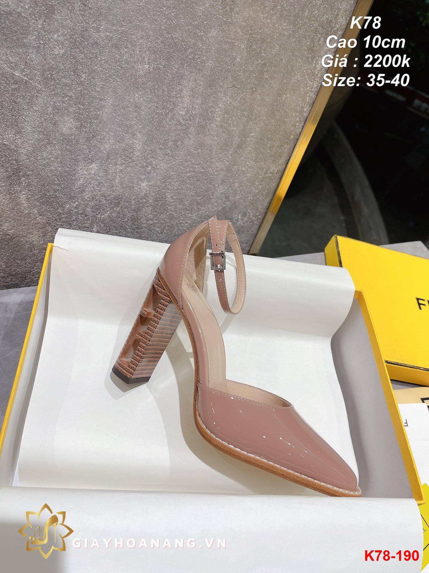 K78-190 Fendi sandal cao 10cm siêu cấp