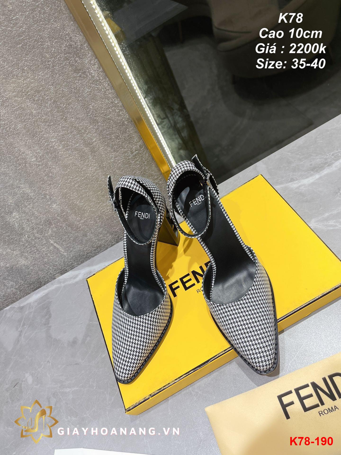 K78-190 Fendi sandal cao 10cm siêu cấp