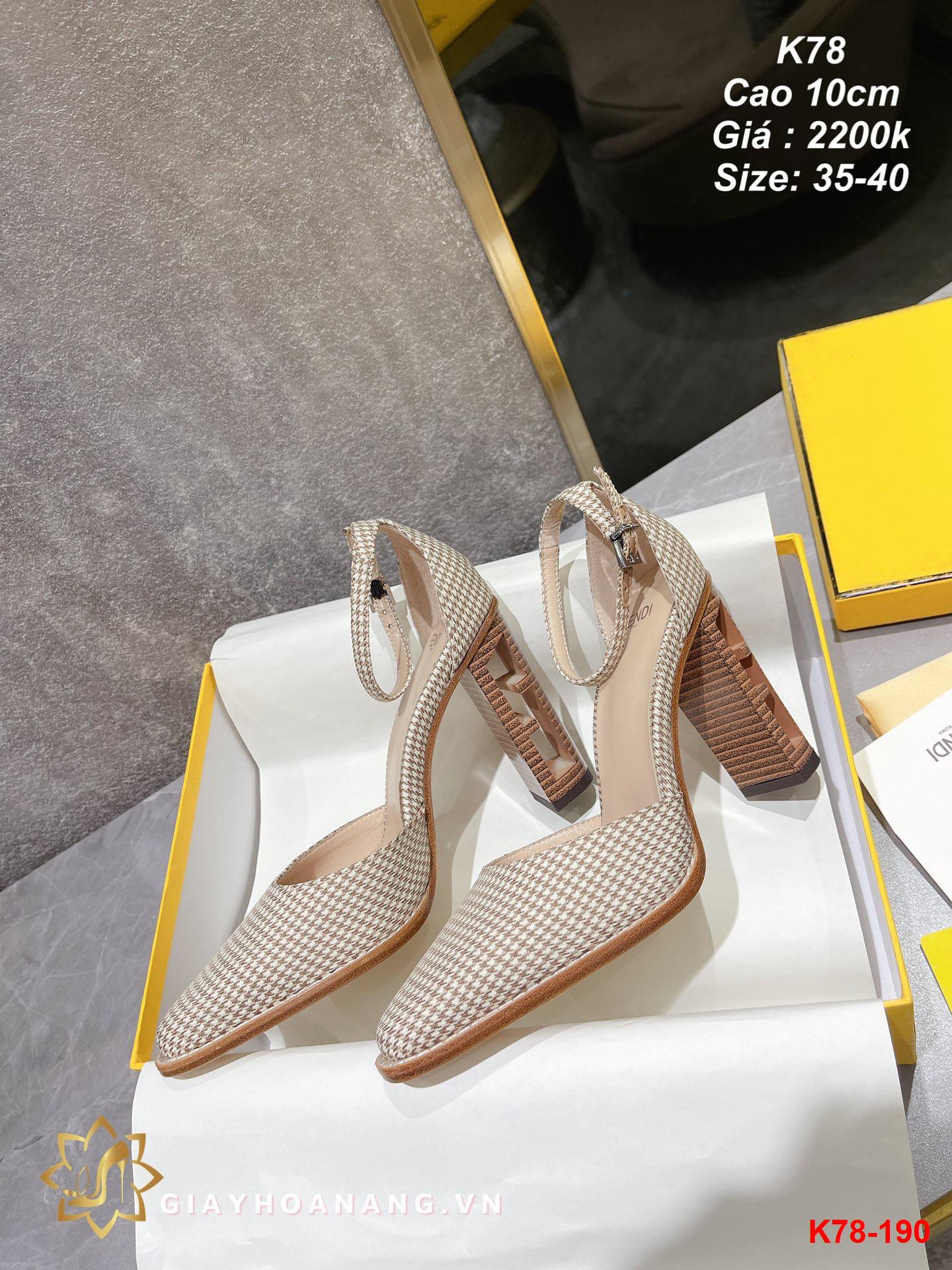 K78-190 Fendi sandal cao 10cm siêu cấp