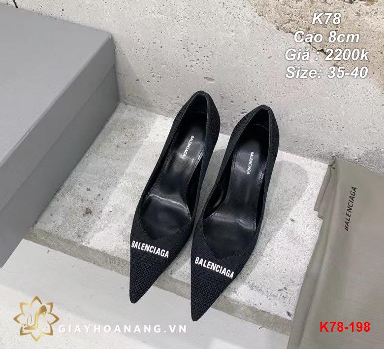 K78-198 Balenciaga giày cao 8cm siêu cấp