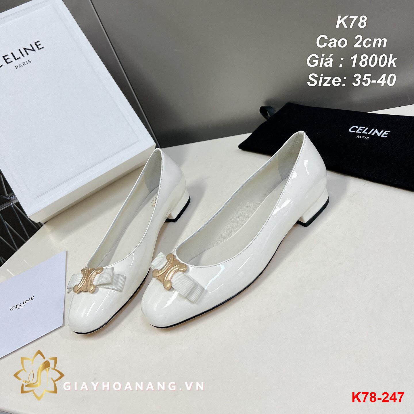 K78-247 Celine giày cao 2cm siêu cấp