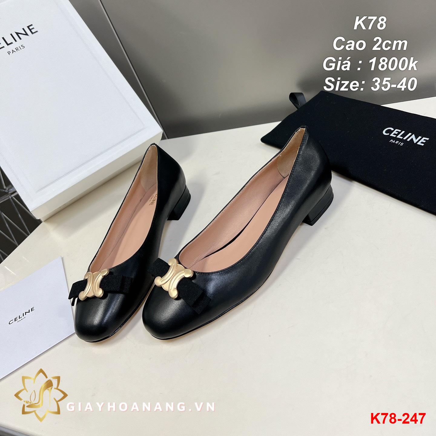 K78-247 Celine giày cao 2cm siêu cấp