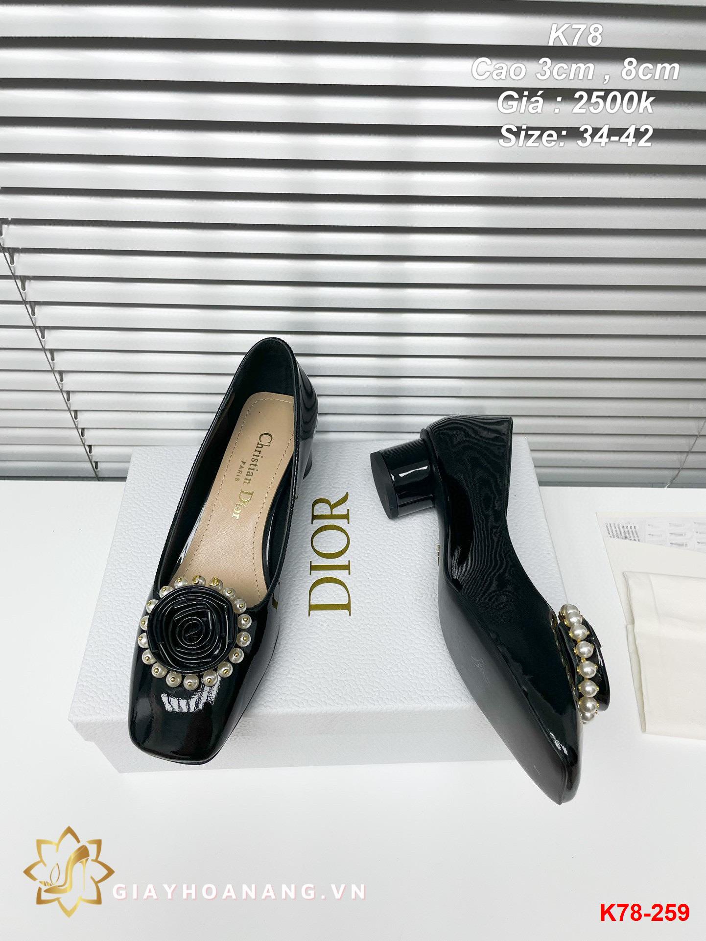 K78-259 Dior giày cao 3cm , 8cm siêu cấp