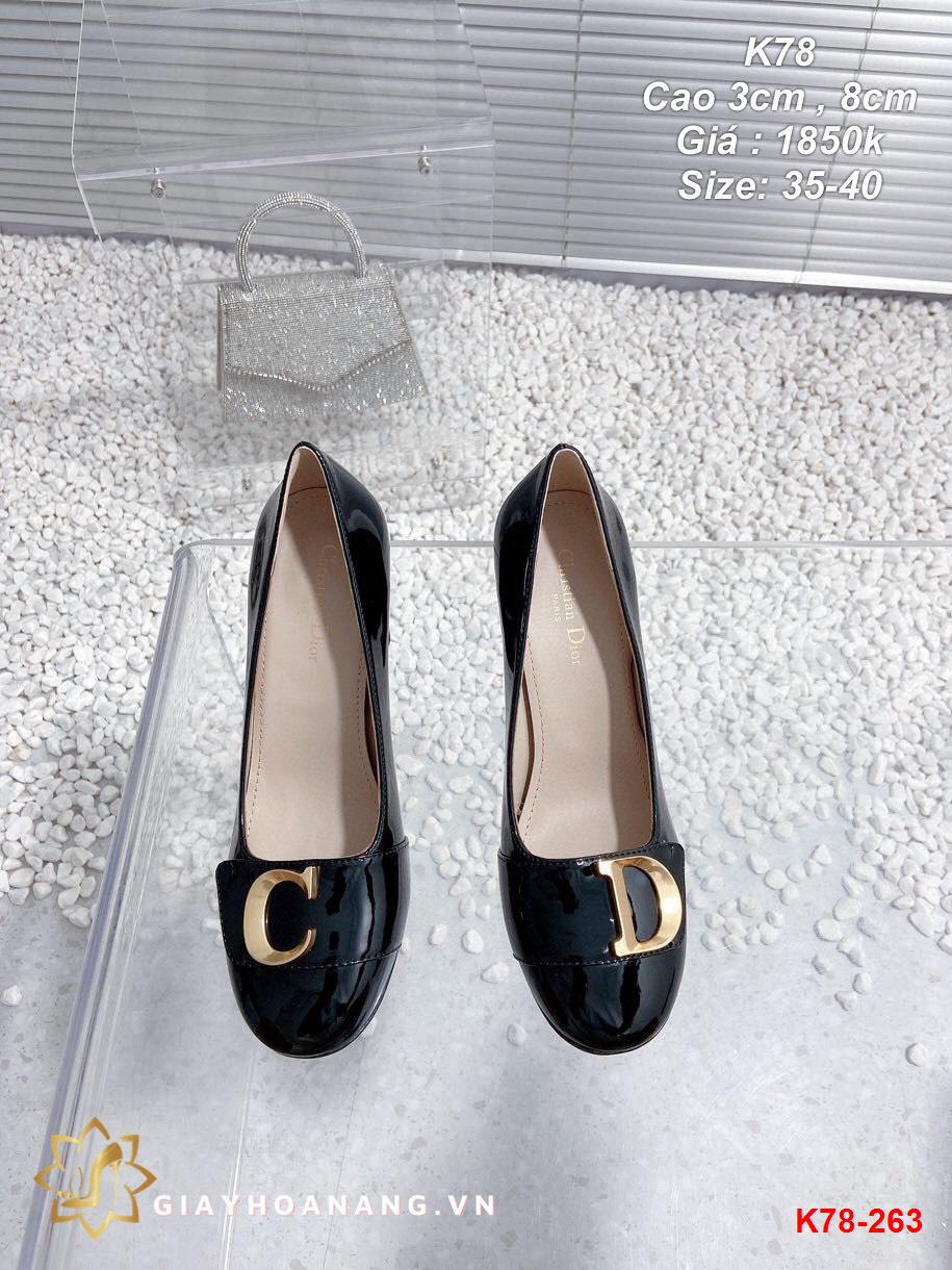 K78-263 Dior giày cao 3cm , 8cm siêu cấp