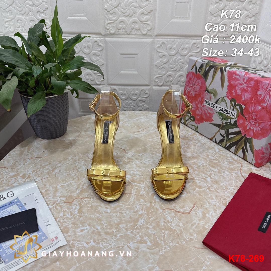 K78-269 Dolce & Gabbana sandal cao 11cm siêu cấp
