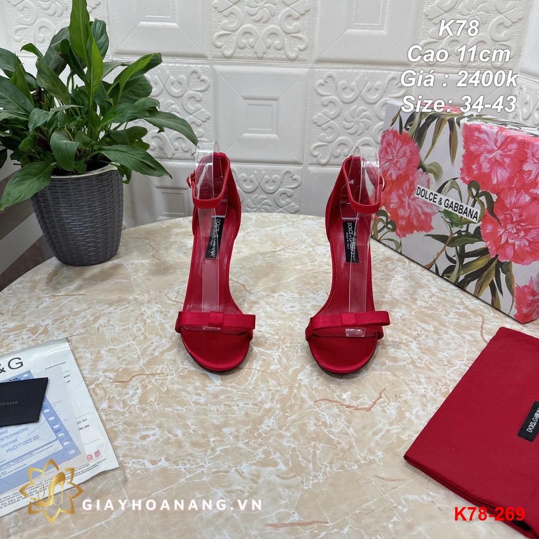 K78-269 Dolce & Gabbana sandal cao 11cm siêu cấp