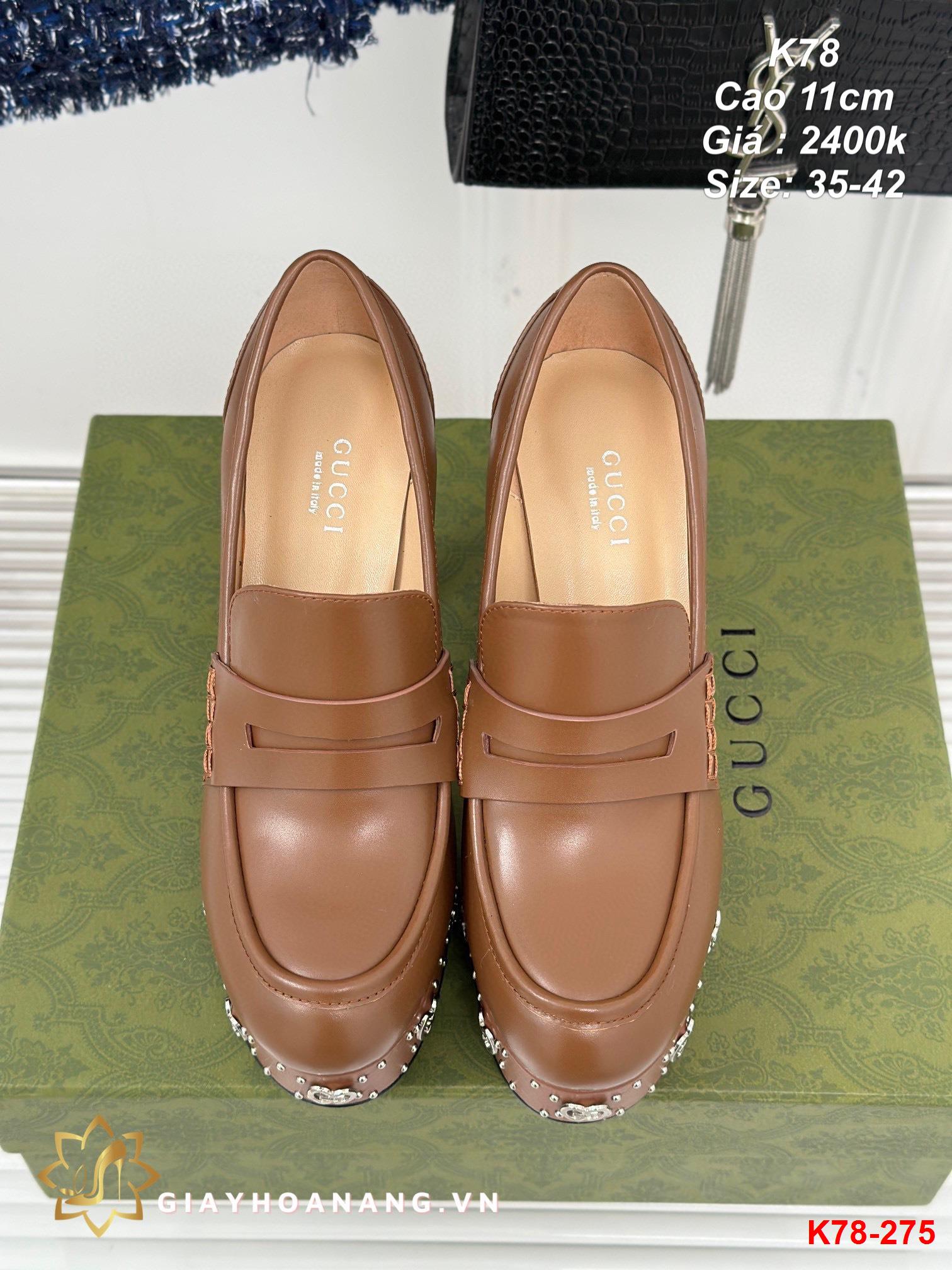 K78-275 Gucci giày cao 11cm siêu cấp
