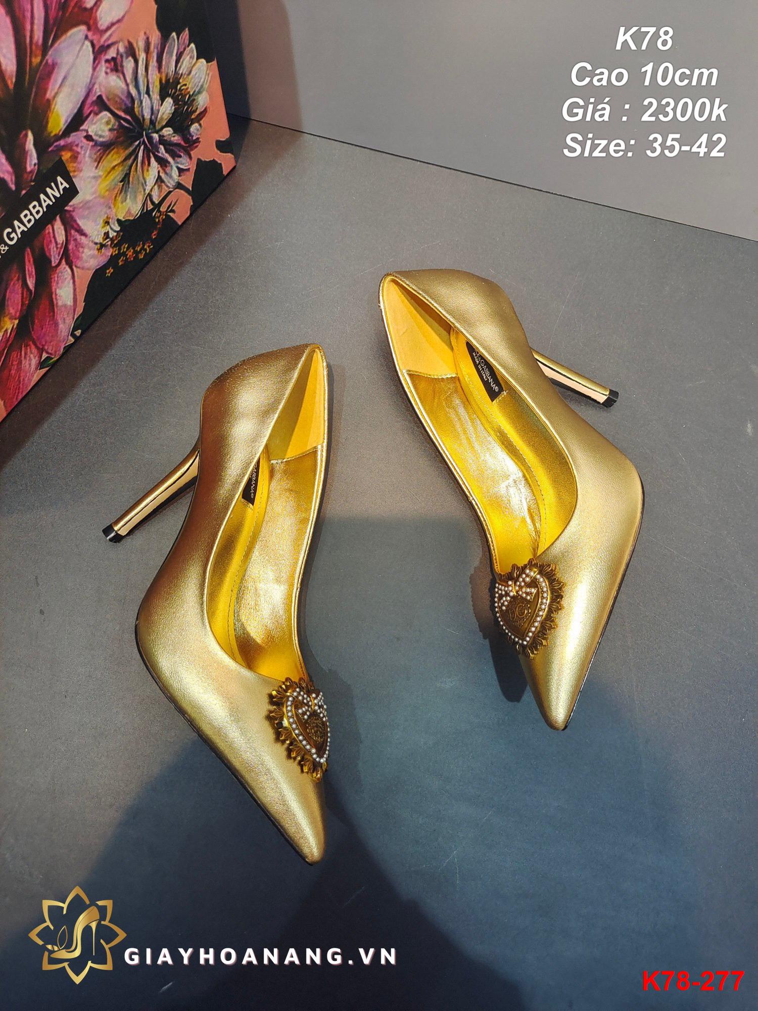 K78-277 Dolce & Gabbana giày cao 10cm siêu cấp