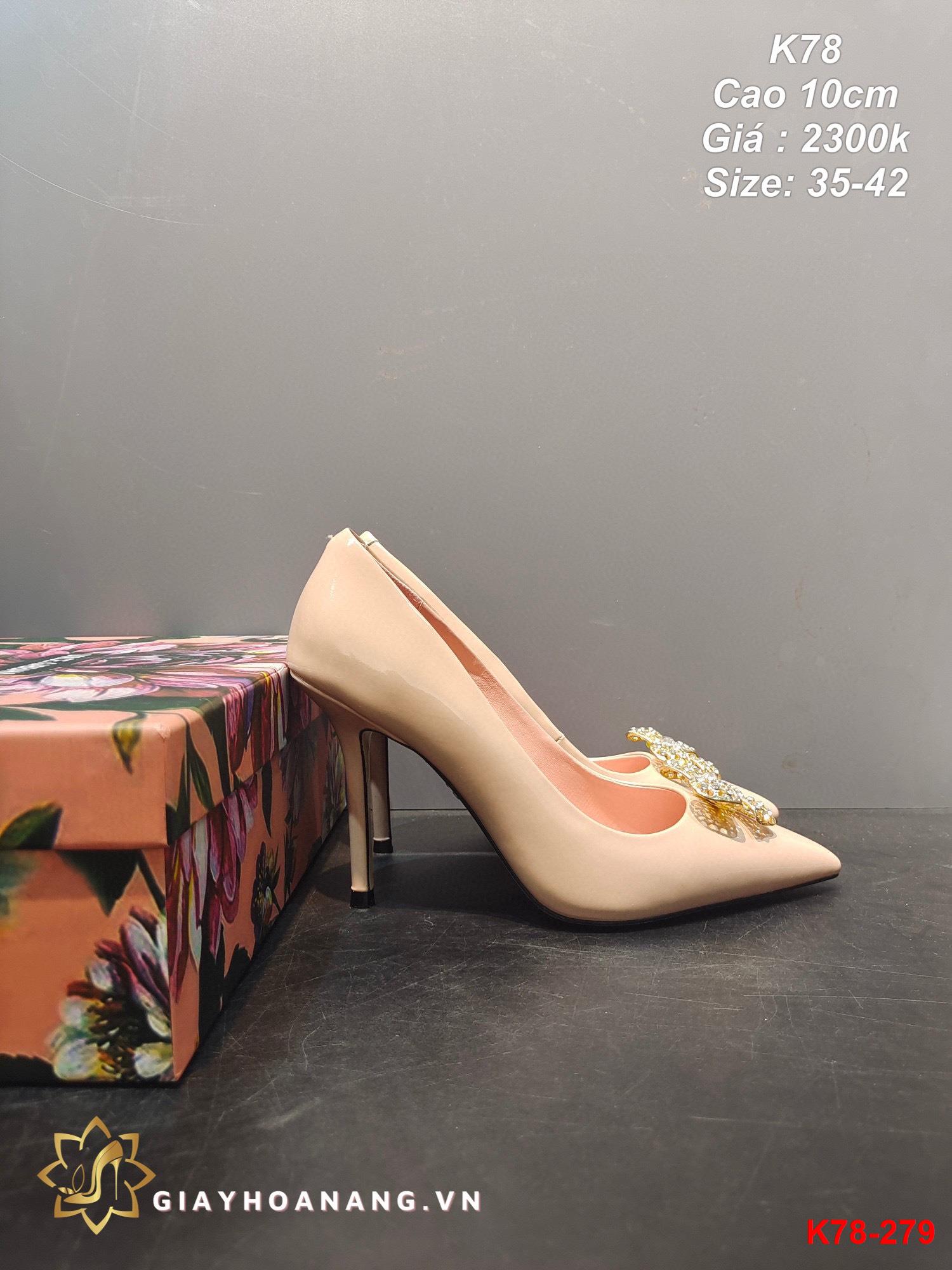 K78-279 Dolce & Gabbana giày cao 10cm siêu cấp