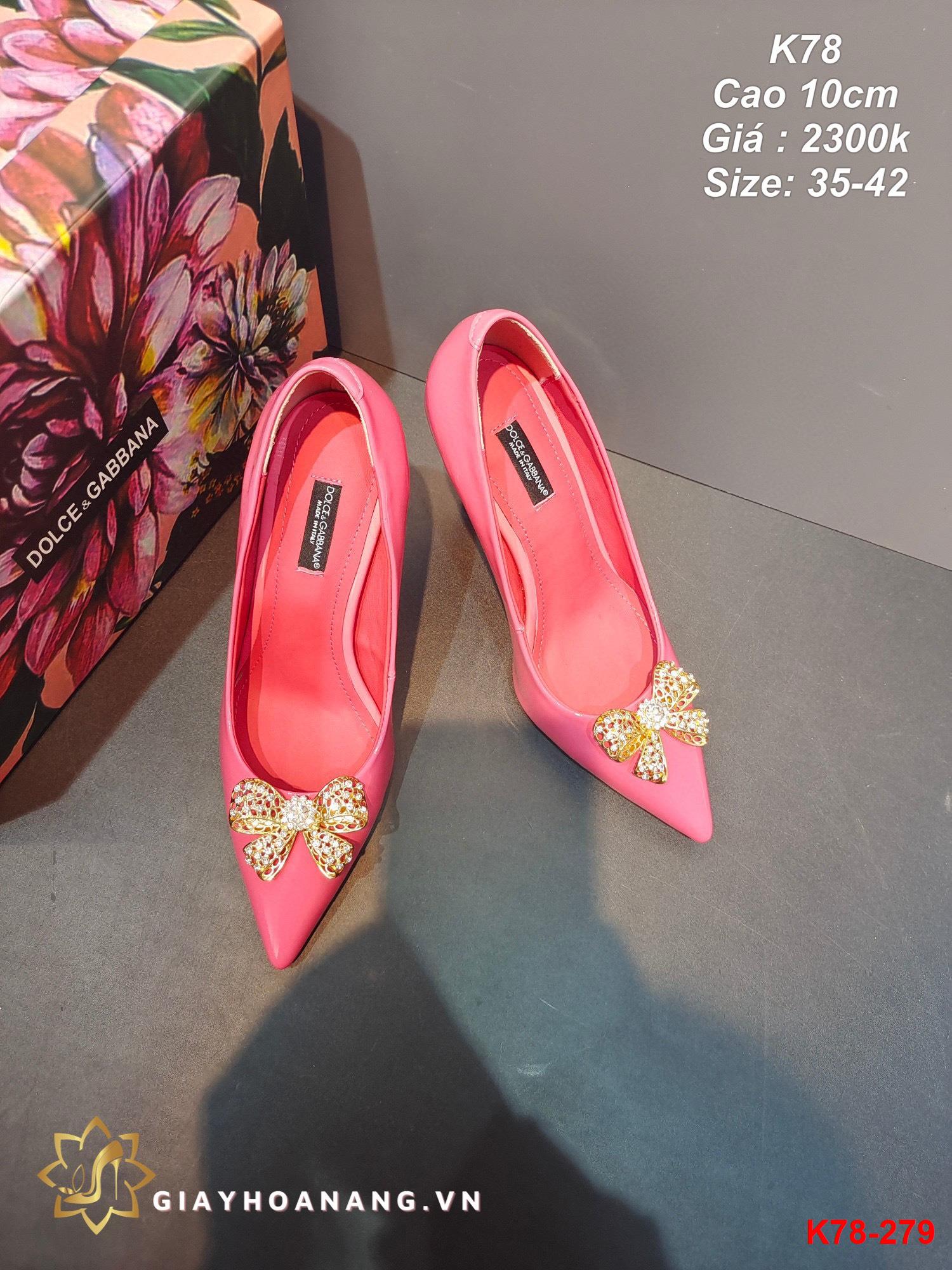 K78-279 Dolce & Gabbana giày cao 10cm siêu cấp